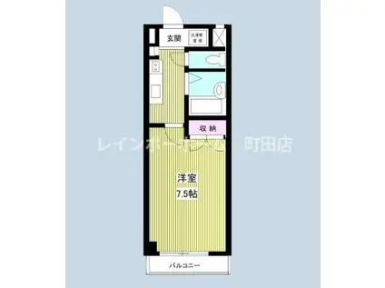 プリマヴェール町田(1K/3階)の間取り写真