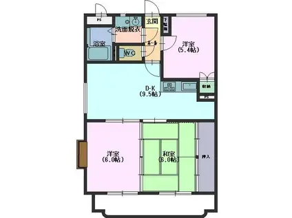 レクエルド(3LDK/1階)の間取り写真