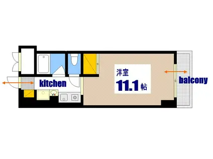 大手町 森野ビル(1K/9階)の間取り写真