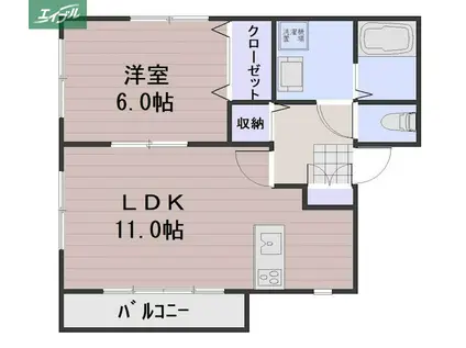 セレーノII(1LDK/1階)の間取り写真
