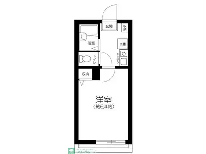 レジデンス江北(1K/2階)の間取り写真