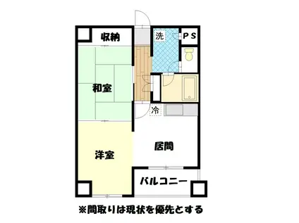 レジデンス5条(2DK/2階)の間取り写真