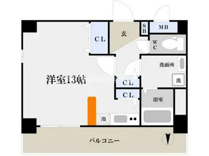 幸田マンション幸町(ワンルーム/5階)の間取り写真