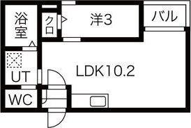 ステラ三吉町(1LDK/2階)の間取り写真