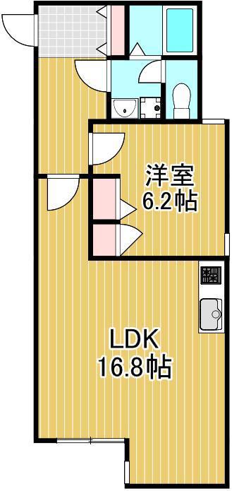 BRILLANTE PAWS 舎人(1LDK/2階)の間取り写真