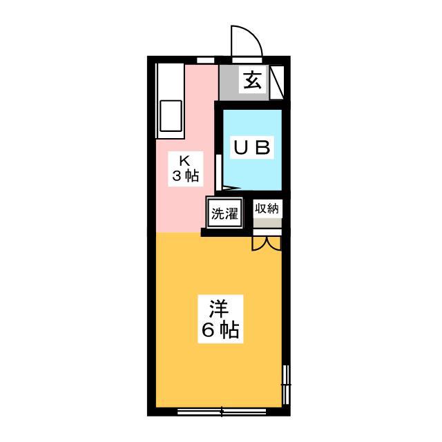 メゾンプラネックス3(ワンルーム/1階)の間取り写真