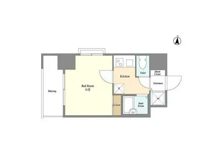 アクシーズタワー川口幸町II(1K/9階)の間取り写真