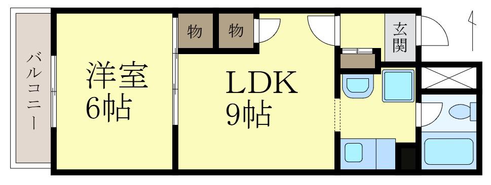 シティアーク北新(1LDK/5階)の間取り写真