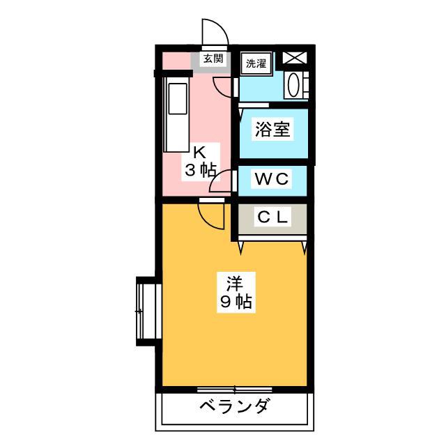 U-シュプールII(1K/1階)の間取り写真