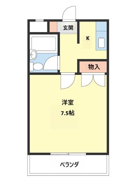 MFシティマンション(1K/5階)の間取り写真