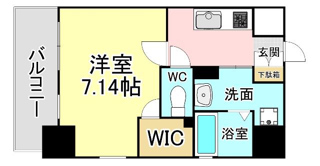 PROTOCITYTOBATA(1K/2階)の間取り写真