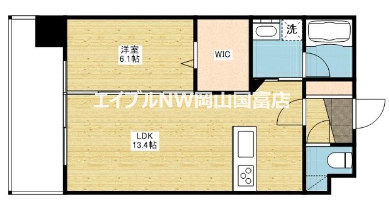 SIN KERUUXU TERA(1LDK/10階)の間取り写真