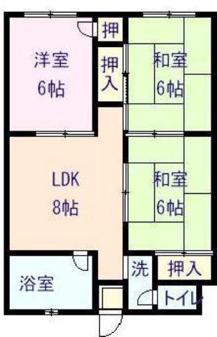 第3守乃屋ビル(3LDK/1階)の間取り写真