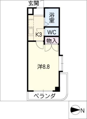 シティライフ藤ヶ丘(1K/4階)の間取り写真