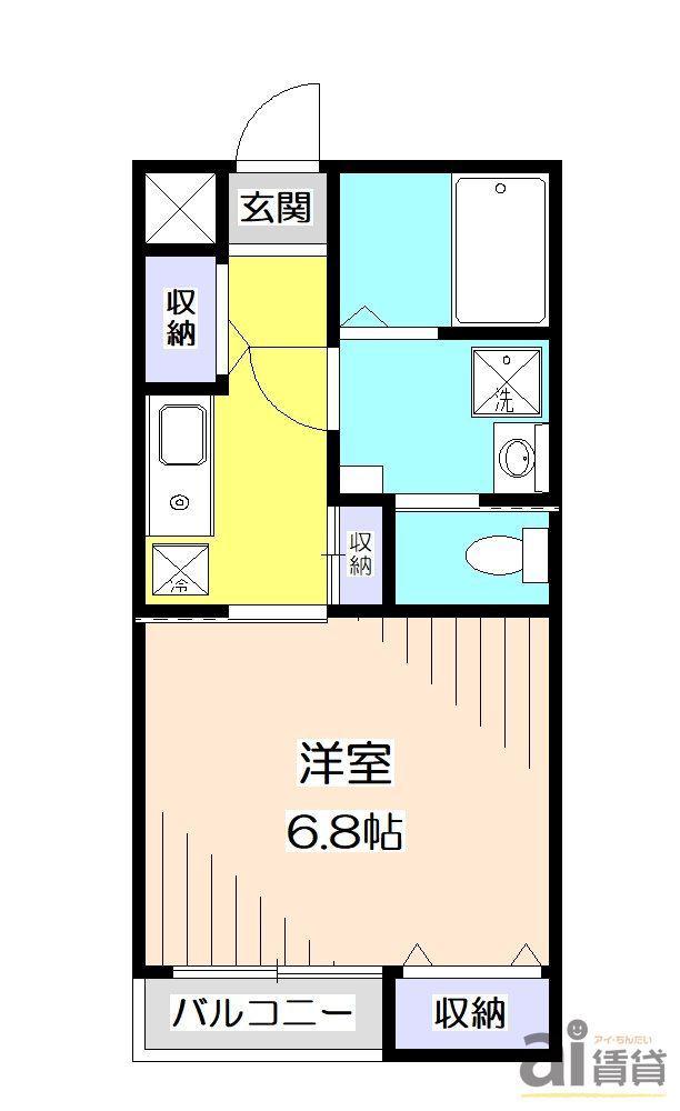 エクセルシア(1K/2階)の間取り写真