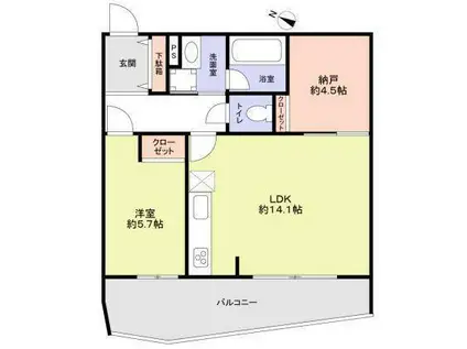 THE TAKASUNA KULTURCE(1SLDK/2階)の間取り写真