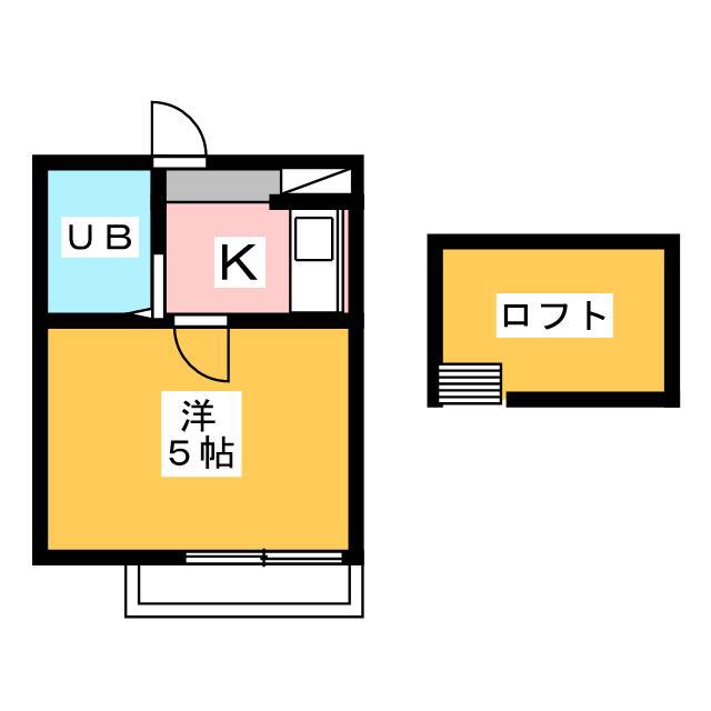 ブライズ7(1K/2階)の間取り写真