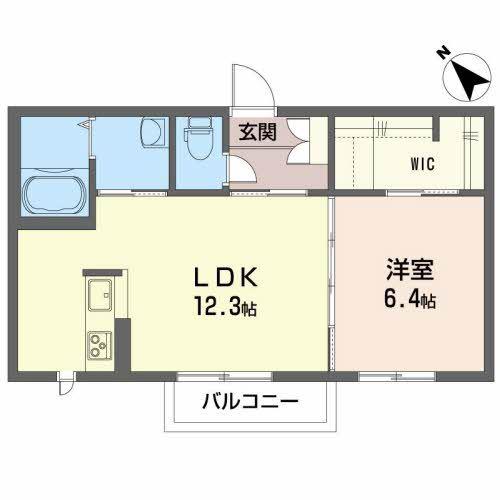 シャーメゾン泉(1LDK/2階)の間取り写真
