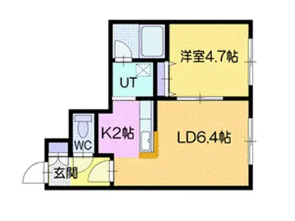 ブランノワール本郷通(1LDK/3階)の間取り写真
