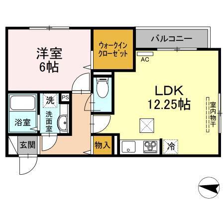 ヴィラージュ(1LDK/1階)の間取り写真