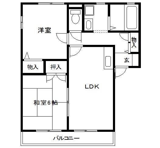 ラ・レモンド(2LDK/2階)の間取り写真