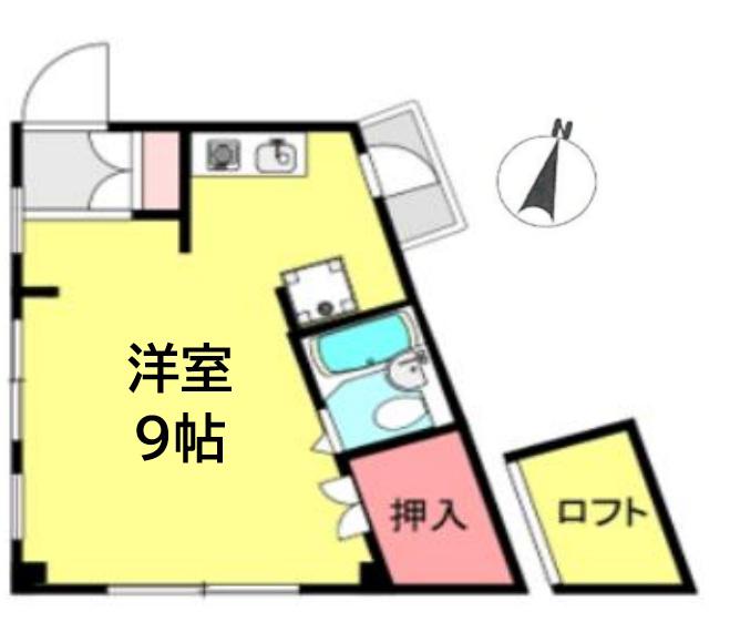 PUPAビル(ワンルーム/3階)の間取り写真