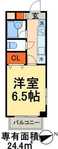 リバージュ北千住(1K/2階)の間取り写真