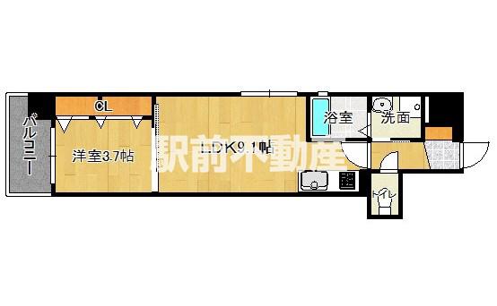 MODERN PALAZZO 姪浜 NO(1LDK/2階)の間取り写真
