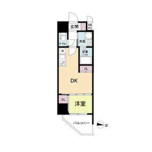 セレニテ神戸ミラクシュッド(1DK/10階)の間取り写真