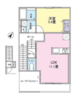 THE HOUSE NISHI HACHIOJI(1LDK/2階)の間取り写真