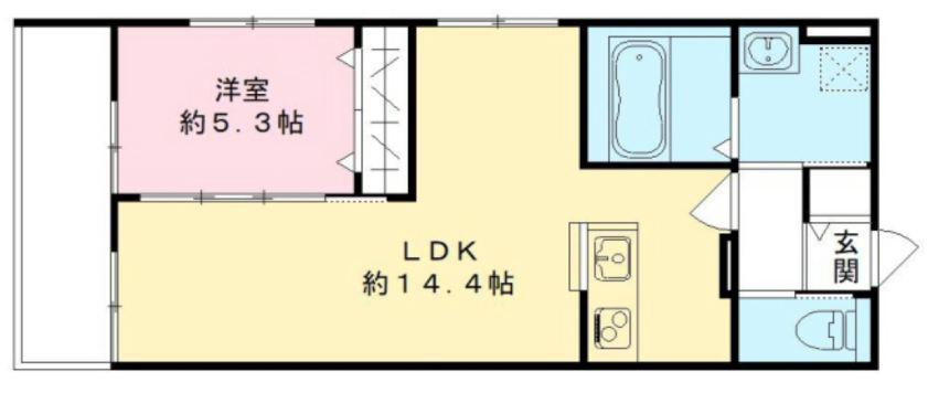 CASA PINO SOLO(1LDK/2階)の間取り写真