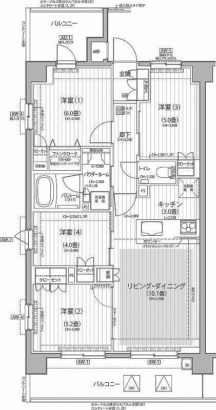 Nステージ東小金井(4LDK/3階)の間取り写真