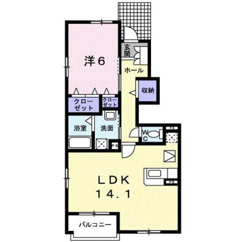 エトアール18A(1LDK/1階)の間取り写真