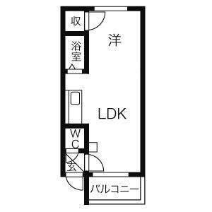 カサデューク平岸41(1LDK/3階)の間取り写真