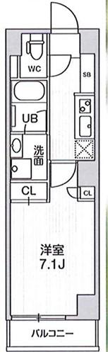 四谷坂町レジデンス(1K/1階)の間取り写真