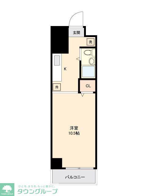 COMODO宮崎台(ワンルーム/2階)の間取り写真