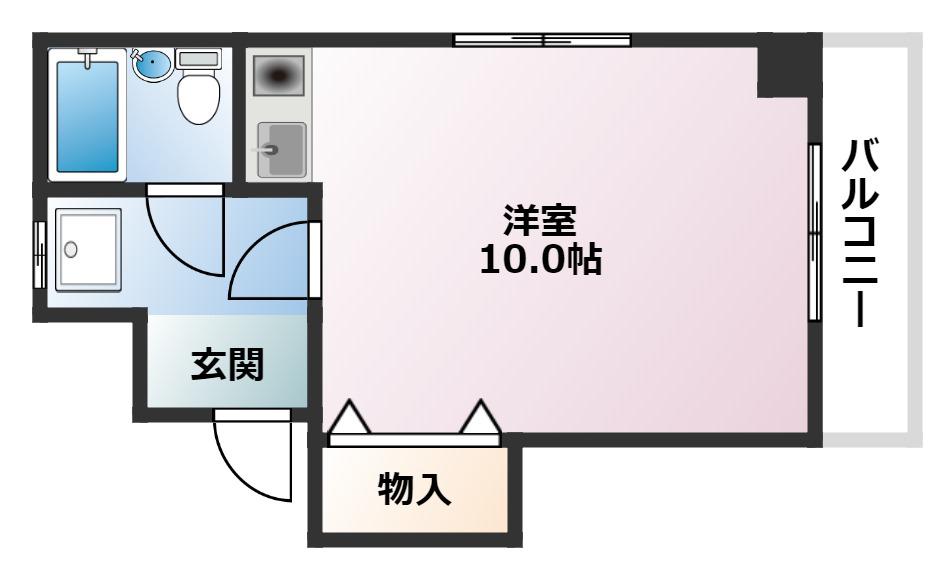 アビリティ岡本南(ワンルーム/4階)の間取り写真
