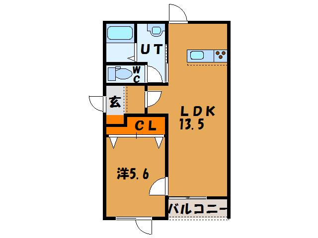 ビラミカエルNO.6(1LDK/4階)の間取り写真