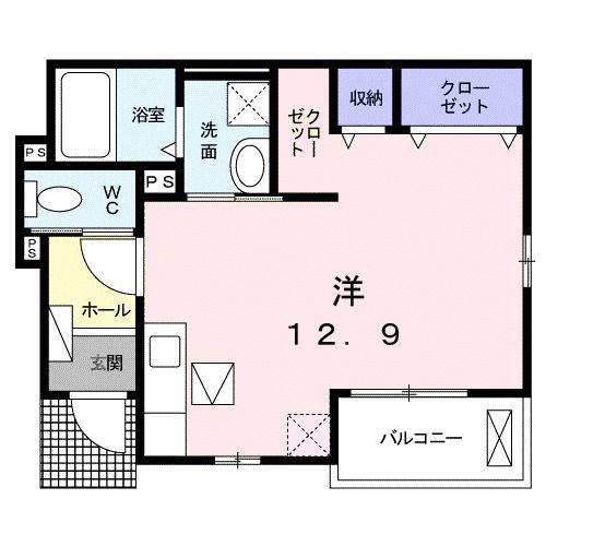 サンプルメリア(ワンルーム/1階)の間取り写真