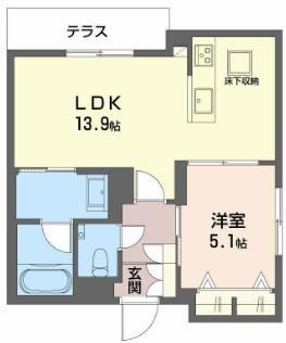 SHAMAISON GARDENS 六甲(1LDK/1階)の間取り写真