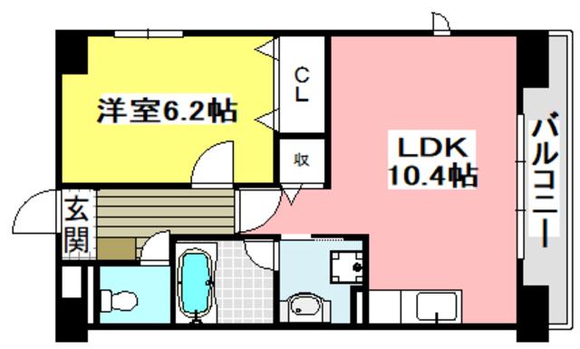 サクシード胤(1LDK/5階)の間取り写真