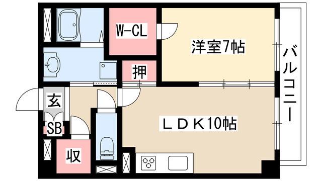 IVY八事東(1LDK/2階)の間取り写真