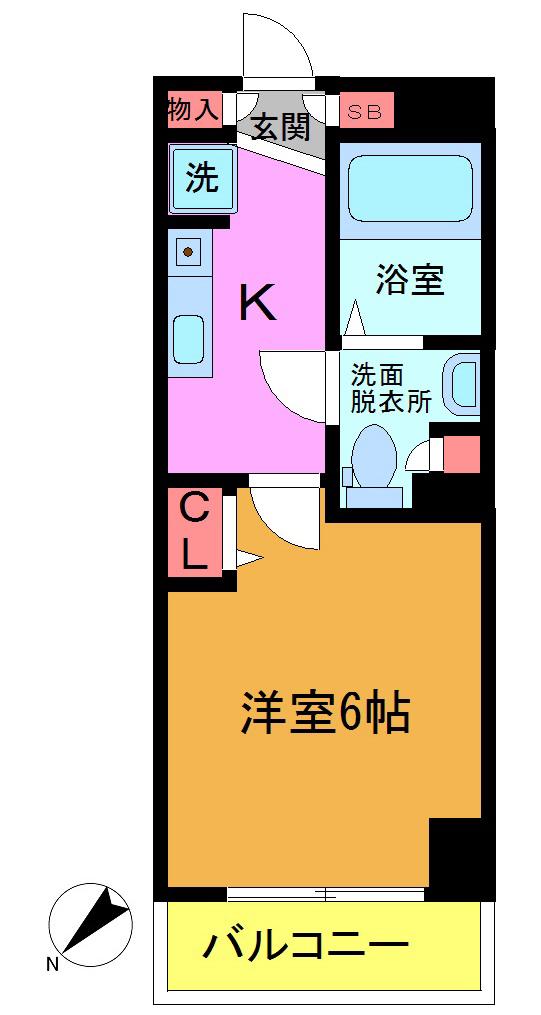 グランカーサ市川国府台(1K/11階)の間取り写真