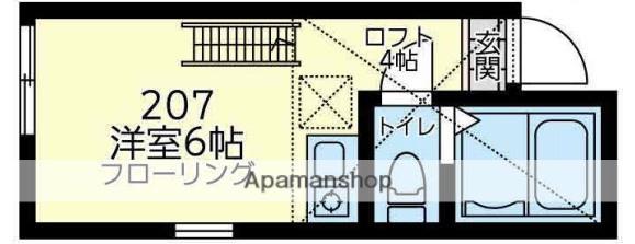 ユナイト根岸パステルナーク(ワンルーム/1階)の間取り写真