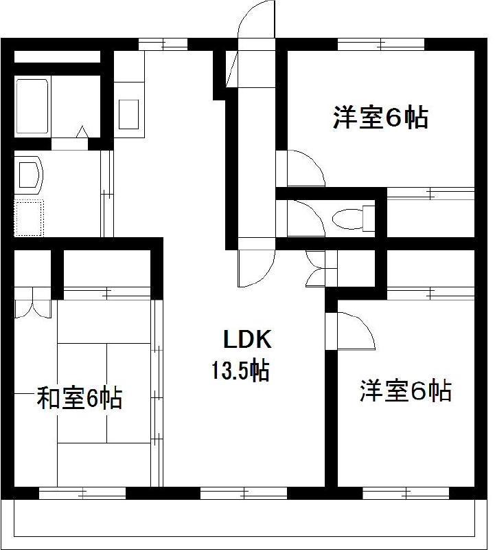 サンジェルマンV(3LDK/3階)の間取り写真