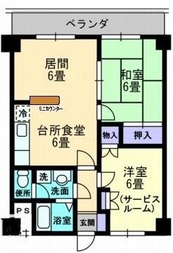 ロゼ三条(1SLDK/6階)の間取り写真