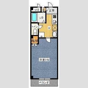 フォレストフィールド平針(1K/1階)の間取り写真