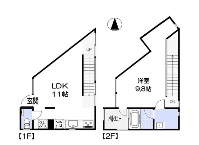 コンフレックス(1LDK/2階)の間取り写真
