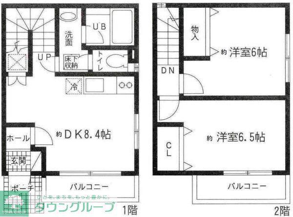 メゾン・ド・ローズ(2DK/1階)の間取り写真