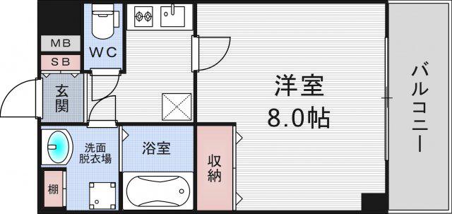 プレサンス梅田(1K/5階)の間取り写真